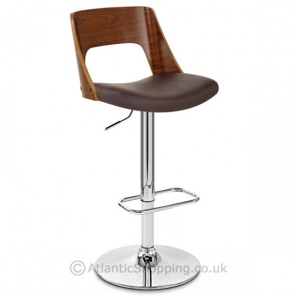Carmen Wooden Real Leather Kitchen Breakfast Bar Stool eBay