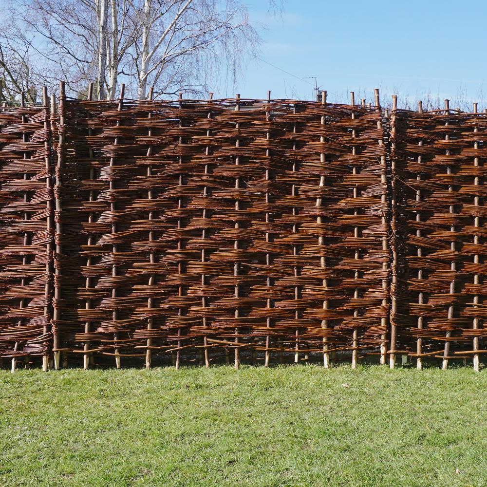 Bunched Willow Hurdle Woven Garden Fencing Panel 6ft/5ft/4½ft/4ft/3ft x