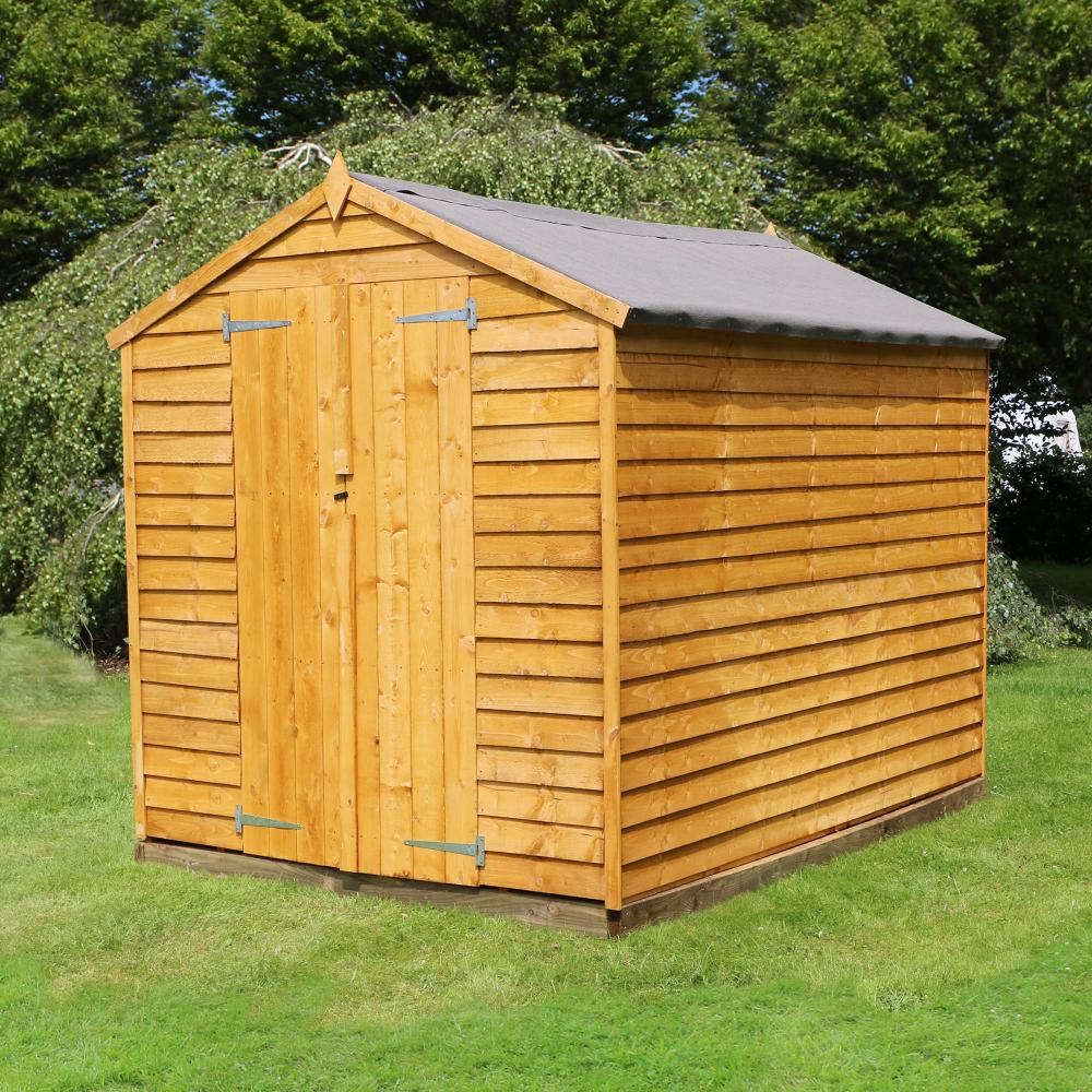 8x6-overlap-wooden-garden-shed-double-door-apex-roof-felt-no-window