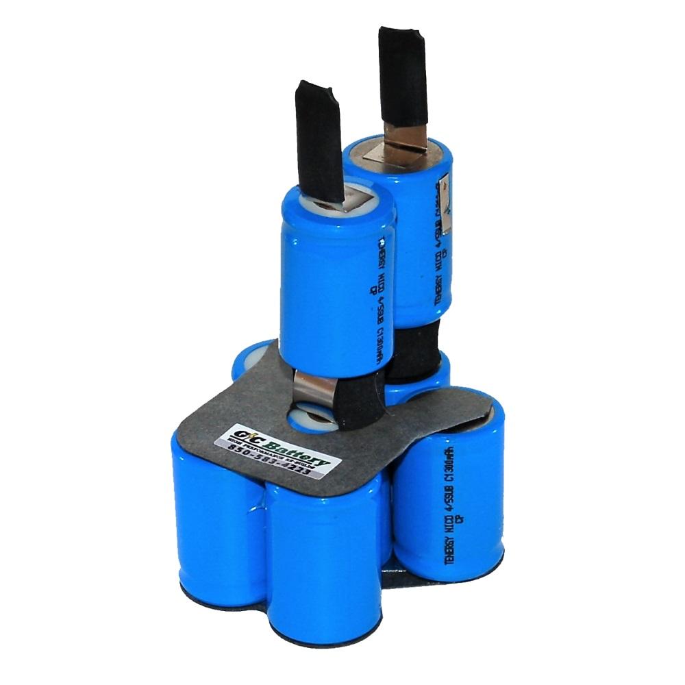 Snapon 9.6 Volt Battery CTB3092 DIY REPACK KIT with Tenergy 1.3Ah NiCd