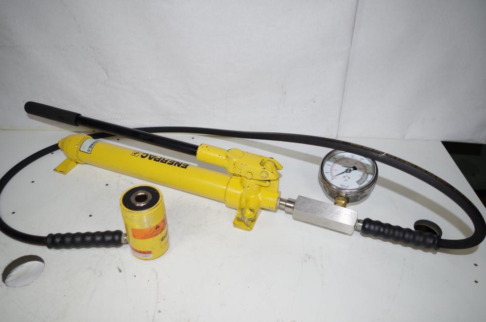 ENERPAC HYDRAULIC HAND PUMP P39 10,000PSI & RCH121 12TON CYLINDER HPC