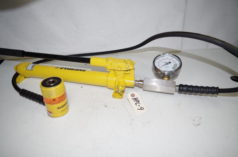 ENERPAC HYDRAULIC HAND PUMP P39 10,000PSI & RCH121 12TON CYLINDER HPC