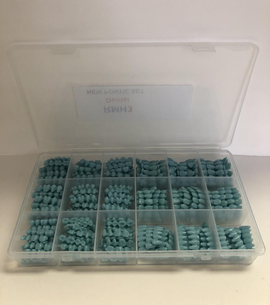 Dental Lab New Pontic Wax Set Porcelain Blue 18 Sizes, 325pcs/box