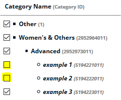 Enable Categories
