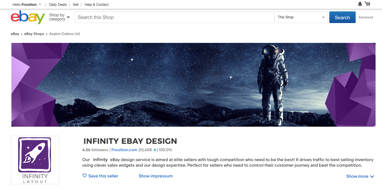 eBay Store Page branding