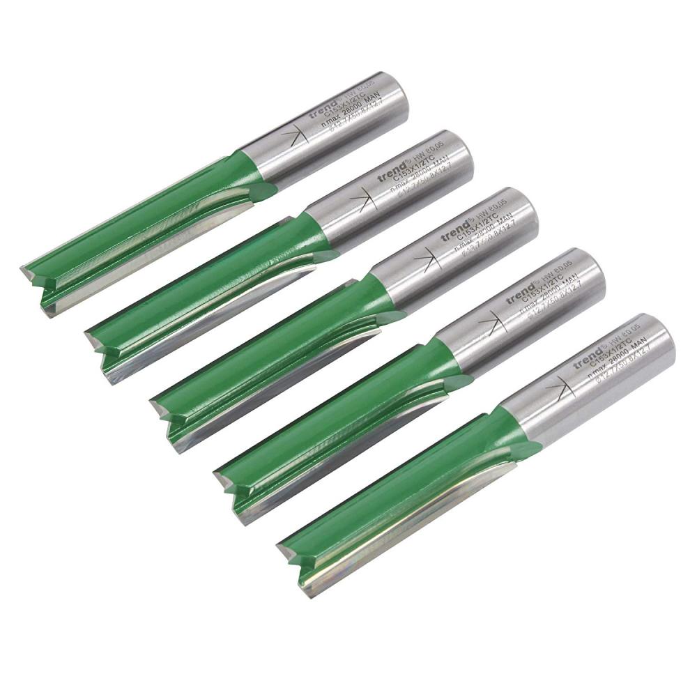 3 x UNIKA 1//2/" Worktop Twin Flute Router Cutter TCT 12.7 x 50mm Trade Pack