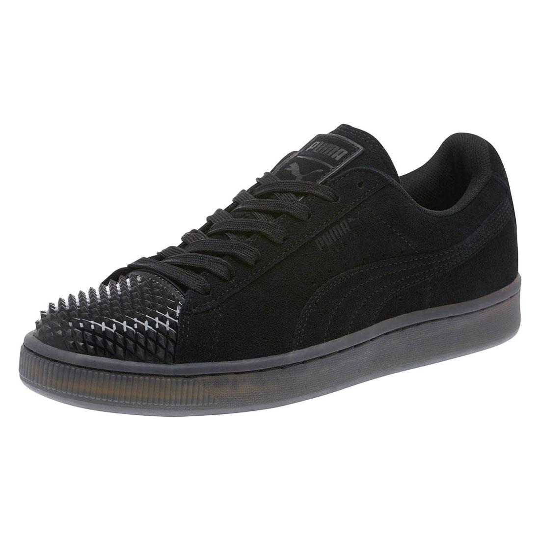 ladies black suede trainers