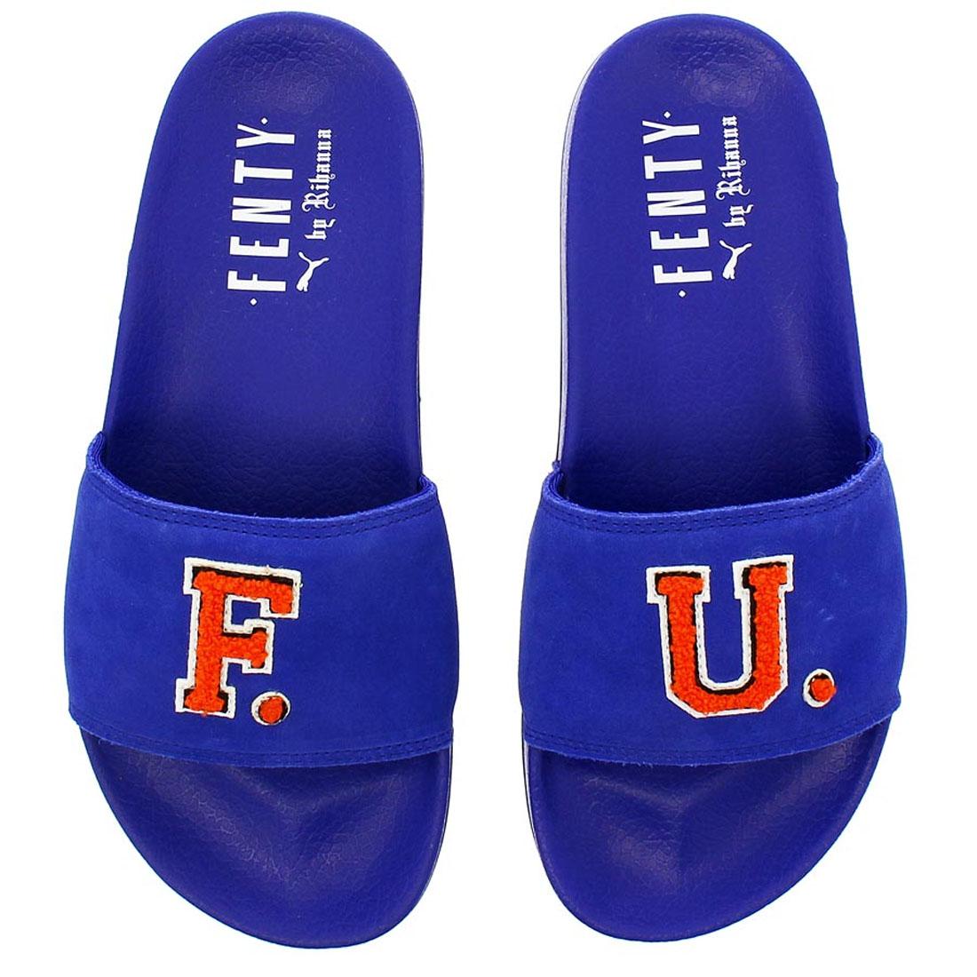 puma blue slides