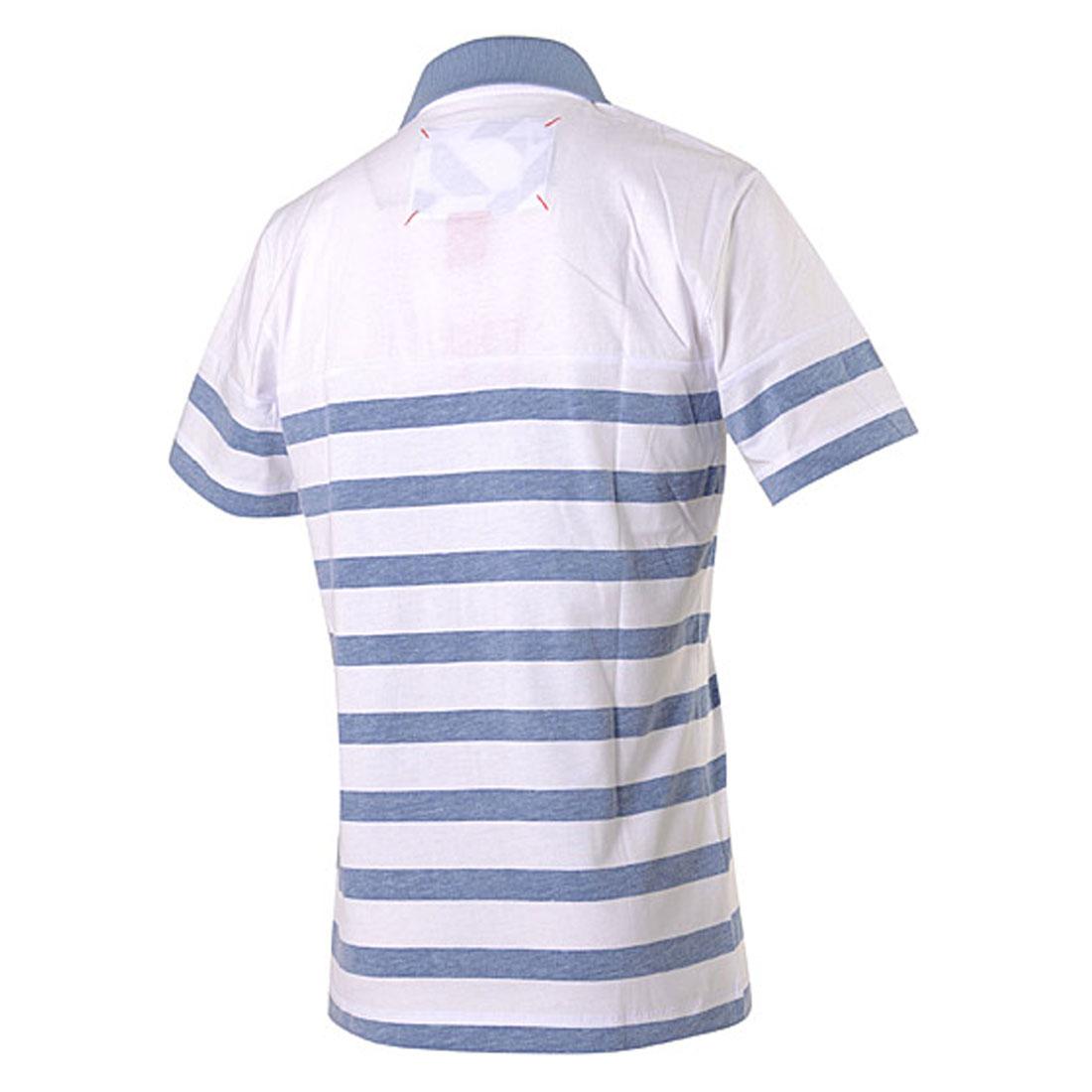 blue and white hooped football shirts