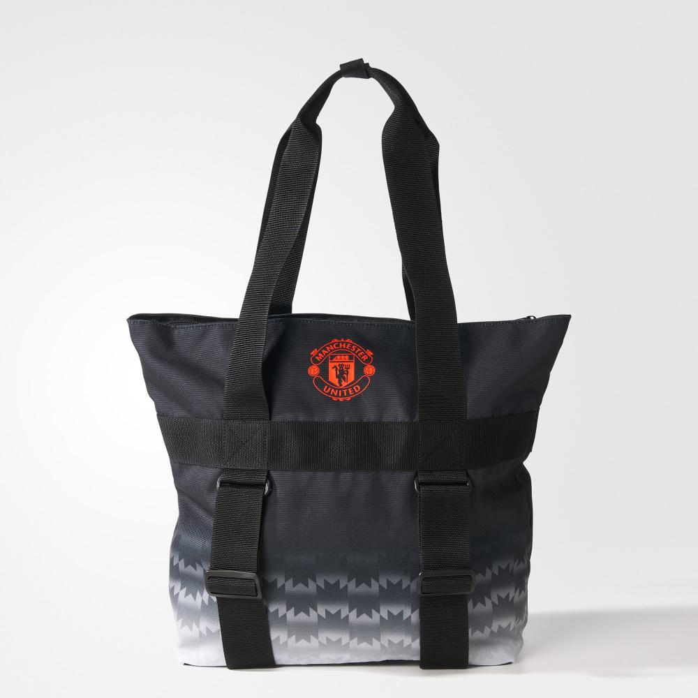adidas Manchester United black unisex tote shoulder bag 40 x 35 x 15cm