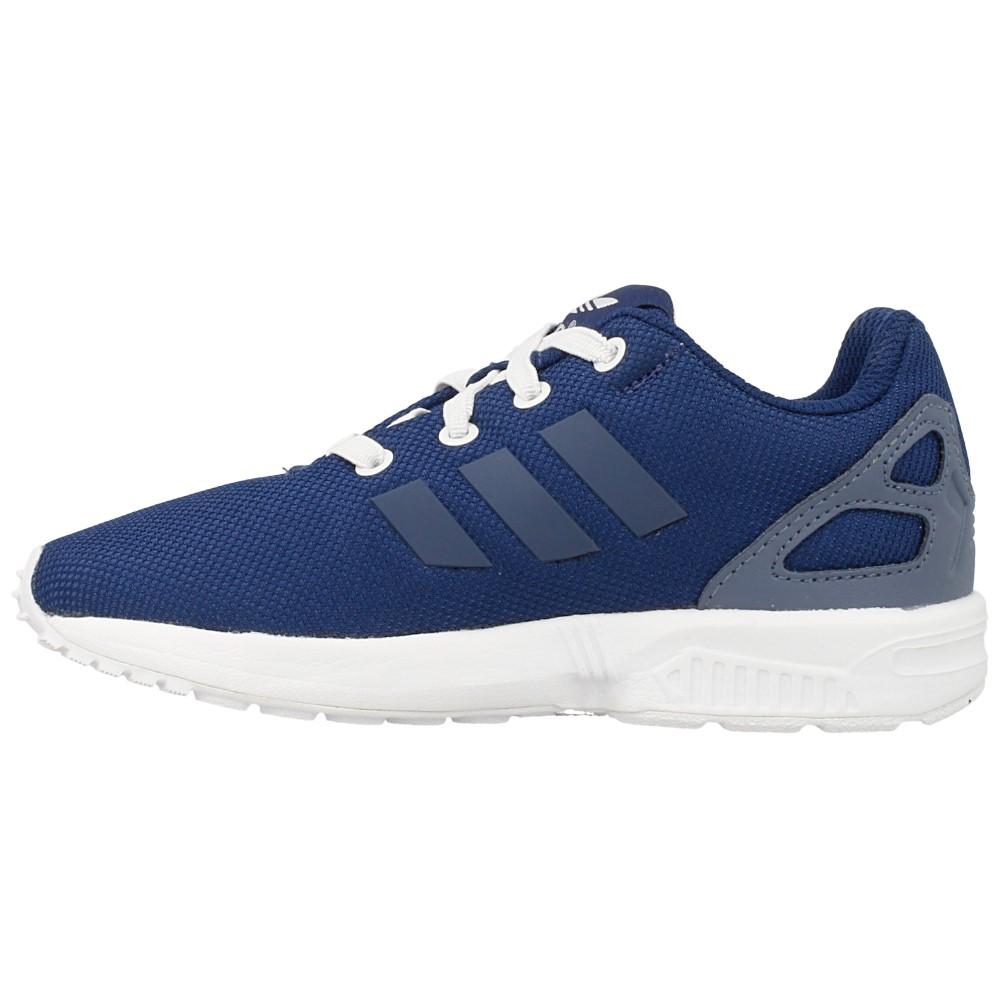 adidas originals boys blue mesh upper ZX flux EL trainers first walking ...