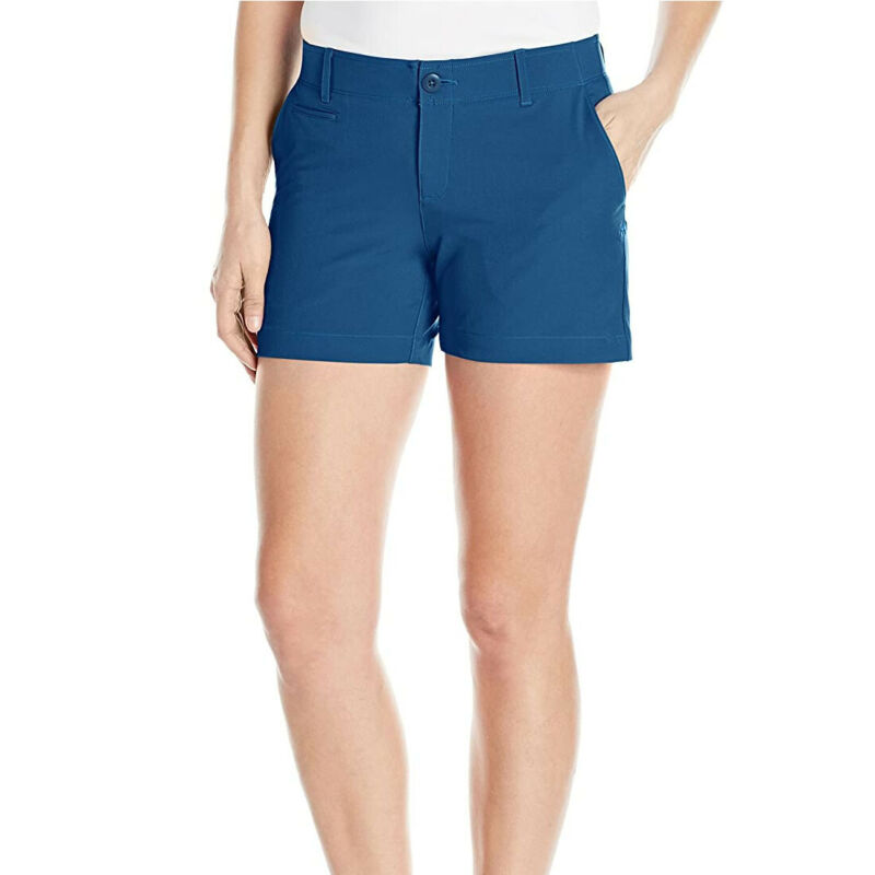 Under Armour Golf Shorts HeatGear UA Links 4 Inch Shorty Ladies Blue ...