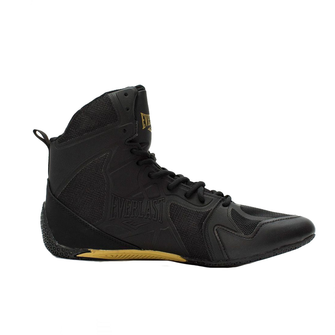 Everlast Mens Ultimate Pro Shoes Black Gold Boxing Sports Boots ELM-94E ...