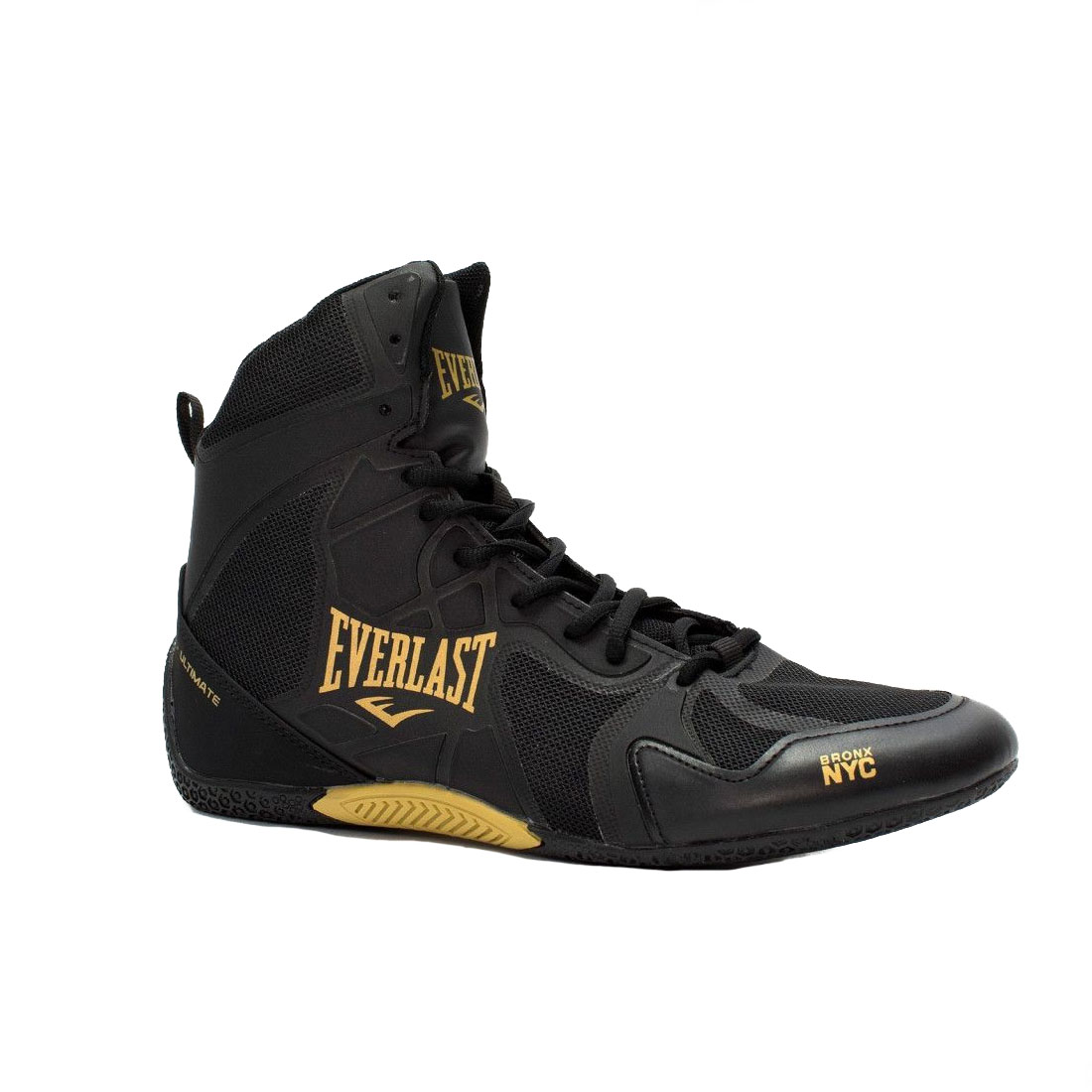 black and gold boxing shoes