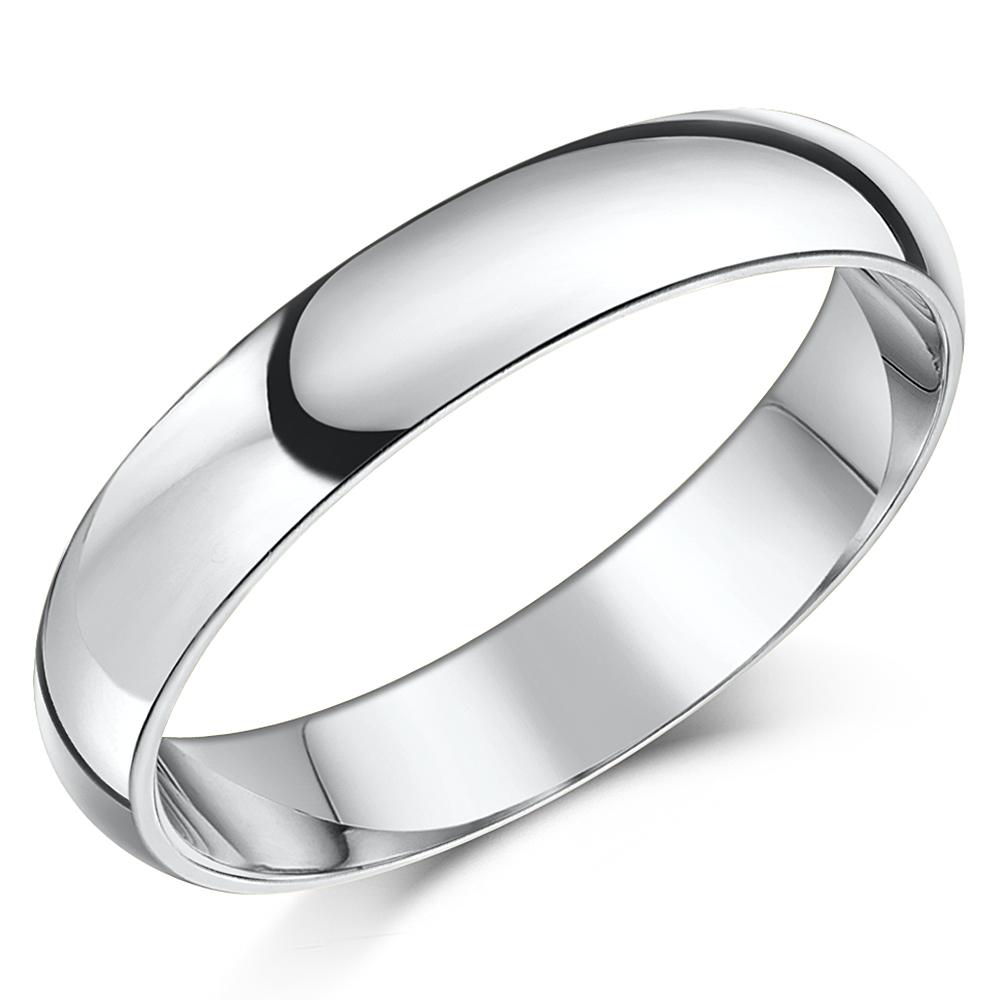 Palladium Wedding Ring (950) Court Comfort Shape Solid Hallmarked Band ...
