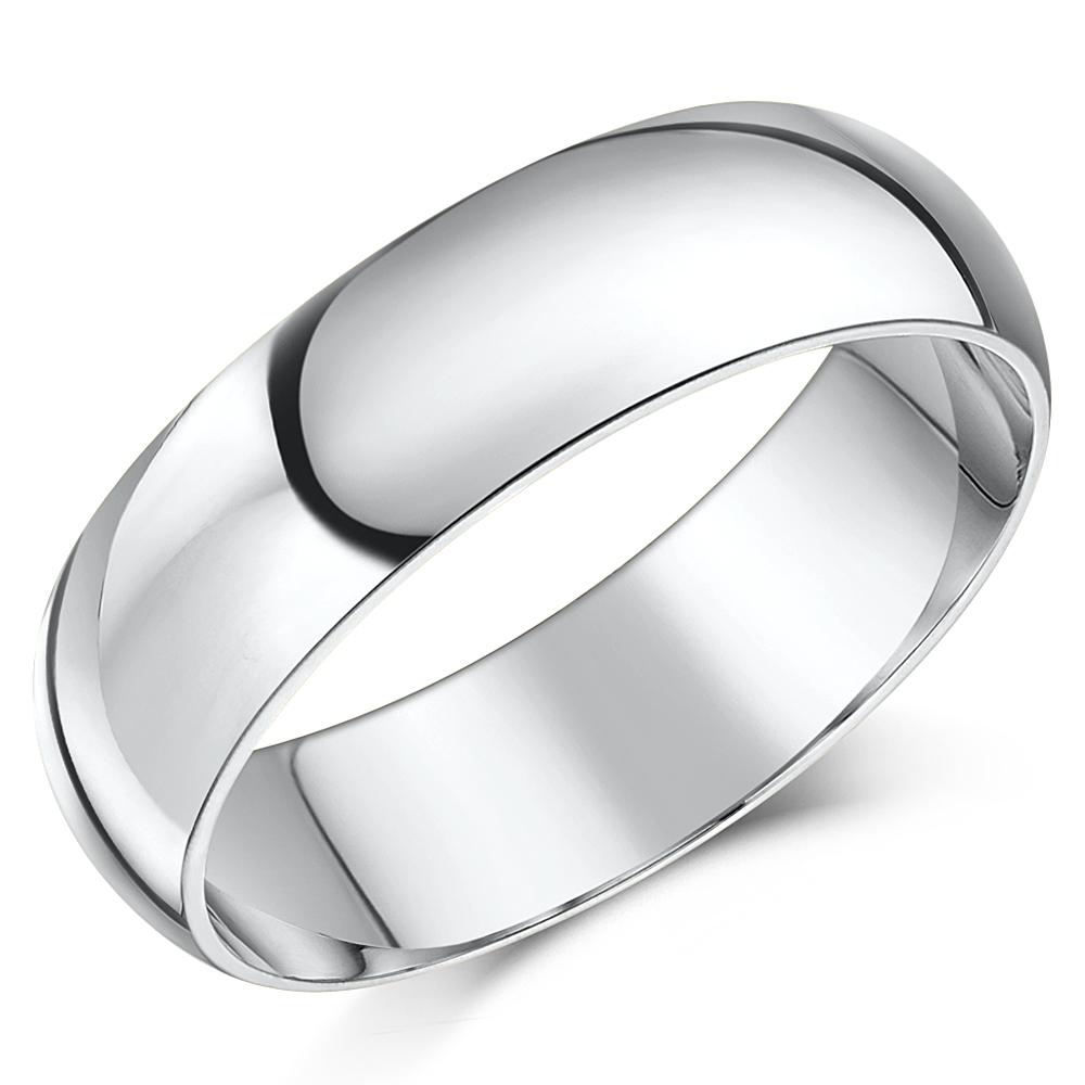 Palladium Wedding Ring (950 ) Solid Hallmarked Court Shaped Band Sizes ...