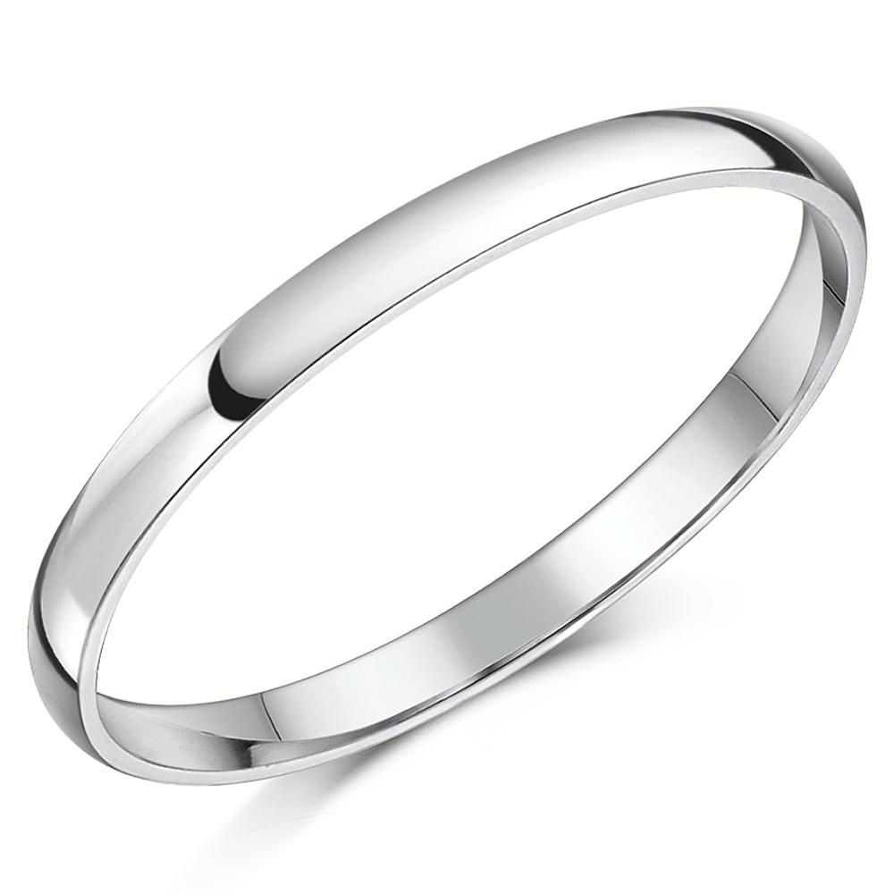 New Wedding Ring 9ct White Gold Court Shape Band Comfort Fit Light Weight