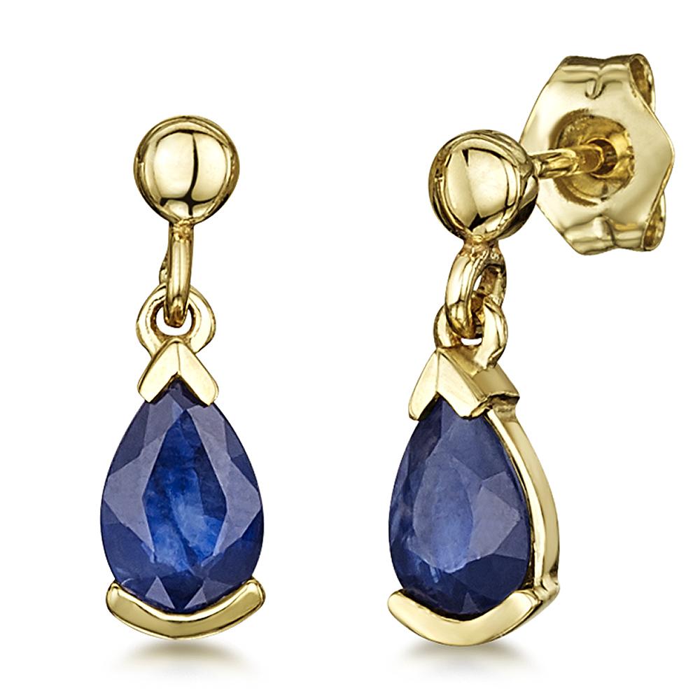 blue sapphire ear rings