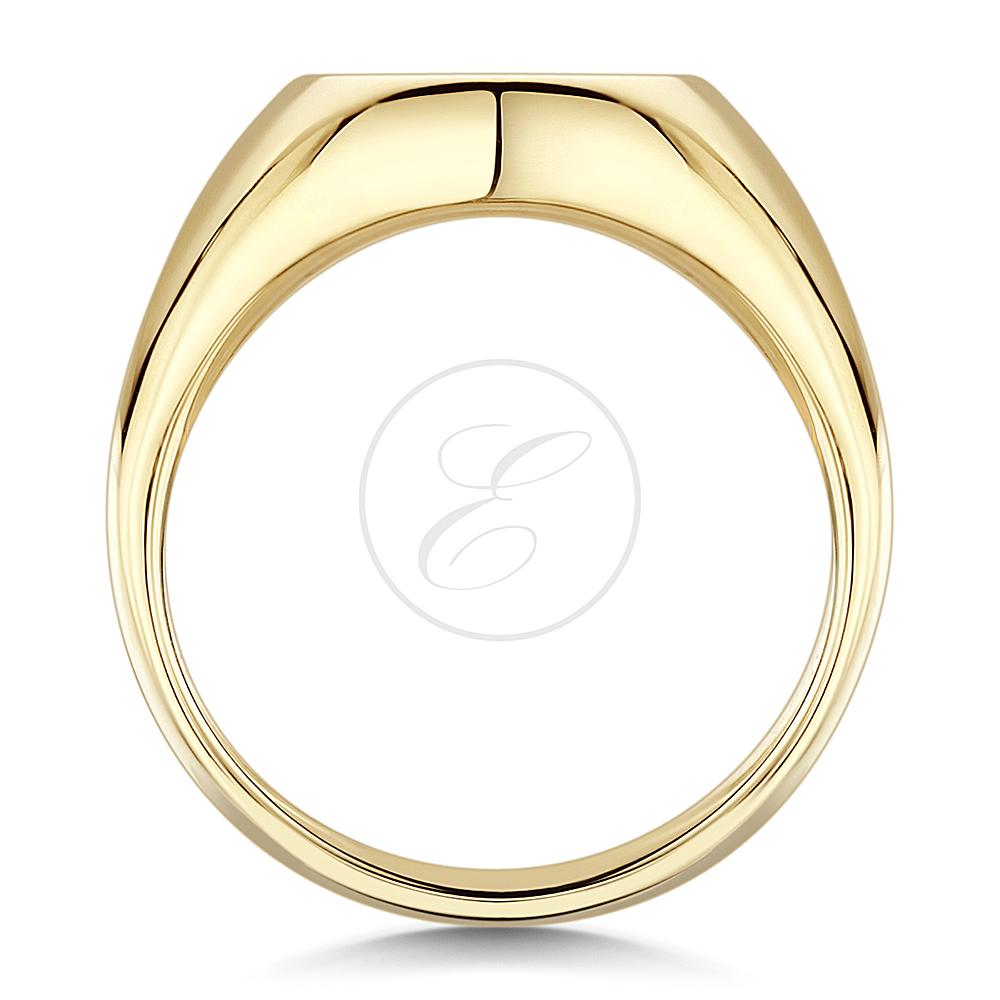 Men's Signet Ring 9ct Yellow Gold Oval Shaped | eBay