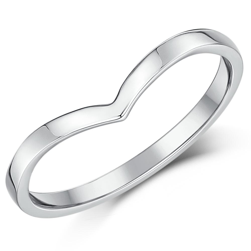 Fine Rings 9ct White Gold Twist Crossover Wedding Ring 4mm Wedding Ring