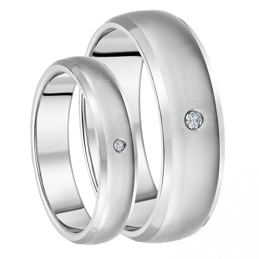 His &amp; Hers Titanium Diamond Wedding Rings 5mm &amp; 7mm | eBay