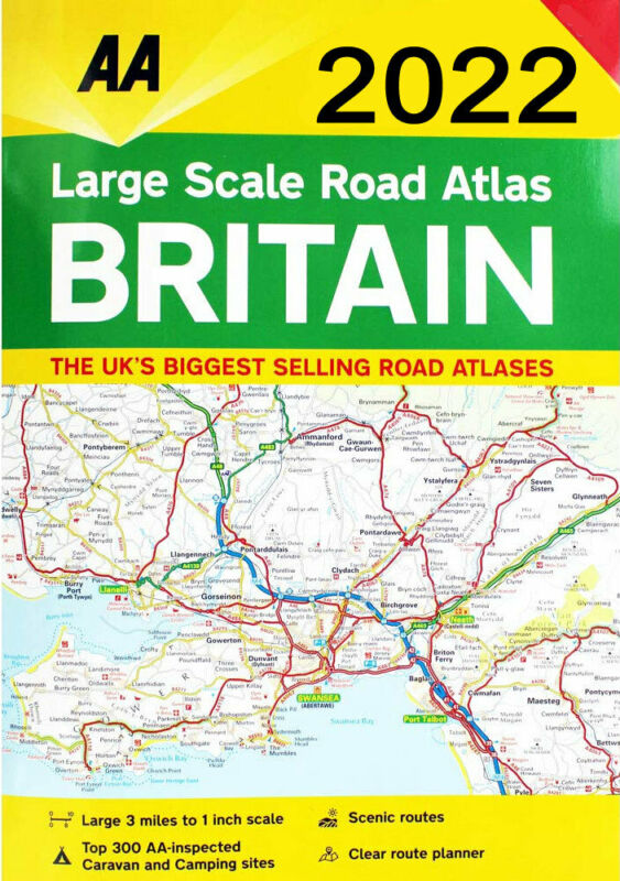 AA Large Scale Road Atlas Map Britain 2022 Latest Edition (82753