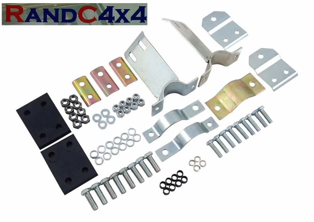 LAND ROVER SERIES 3 88/" SWB FULL EXHAUST FITTING KIT CLAMPS /& BRACKETS DA1293