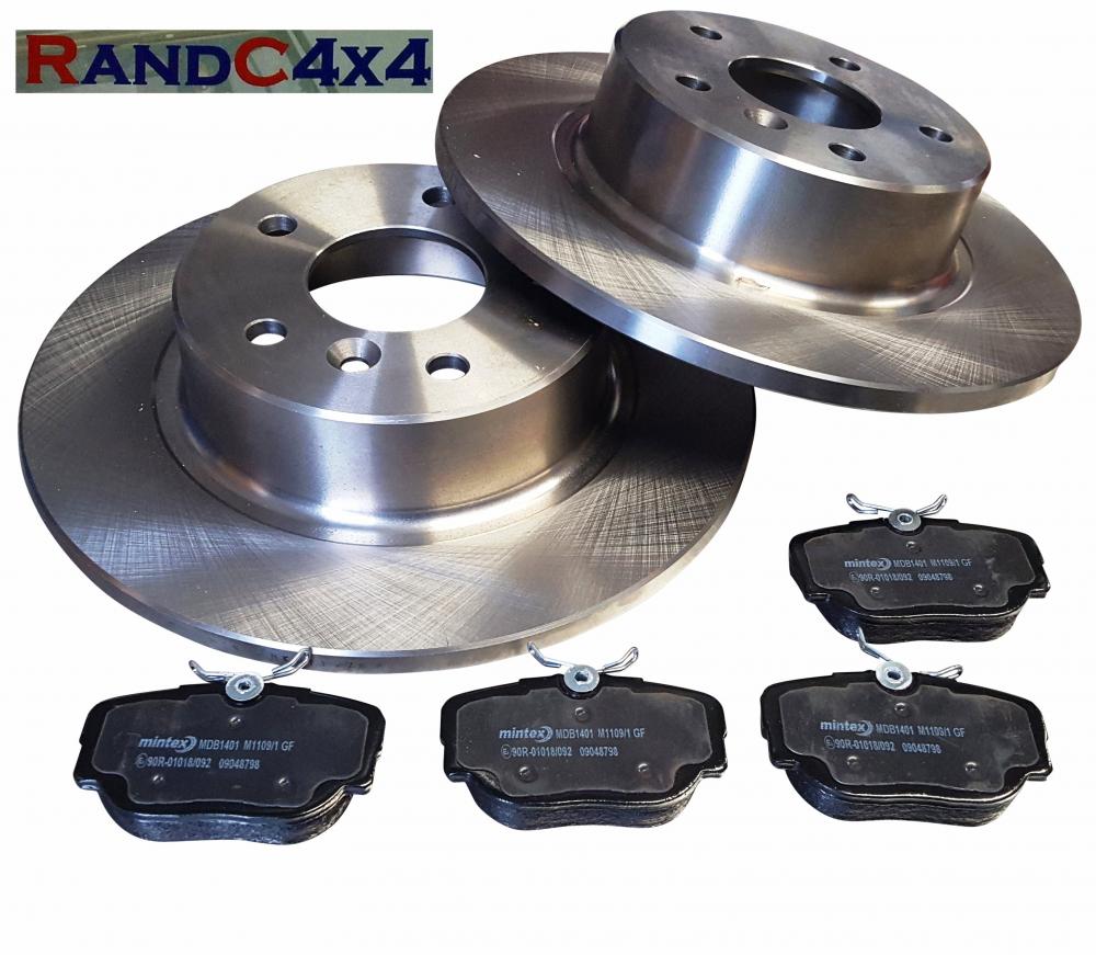 Land Rover Discovery 2 Rear Brake Disc Set and MINTEX Brake Pads TD5 V8
