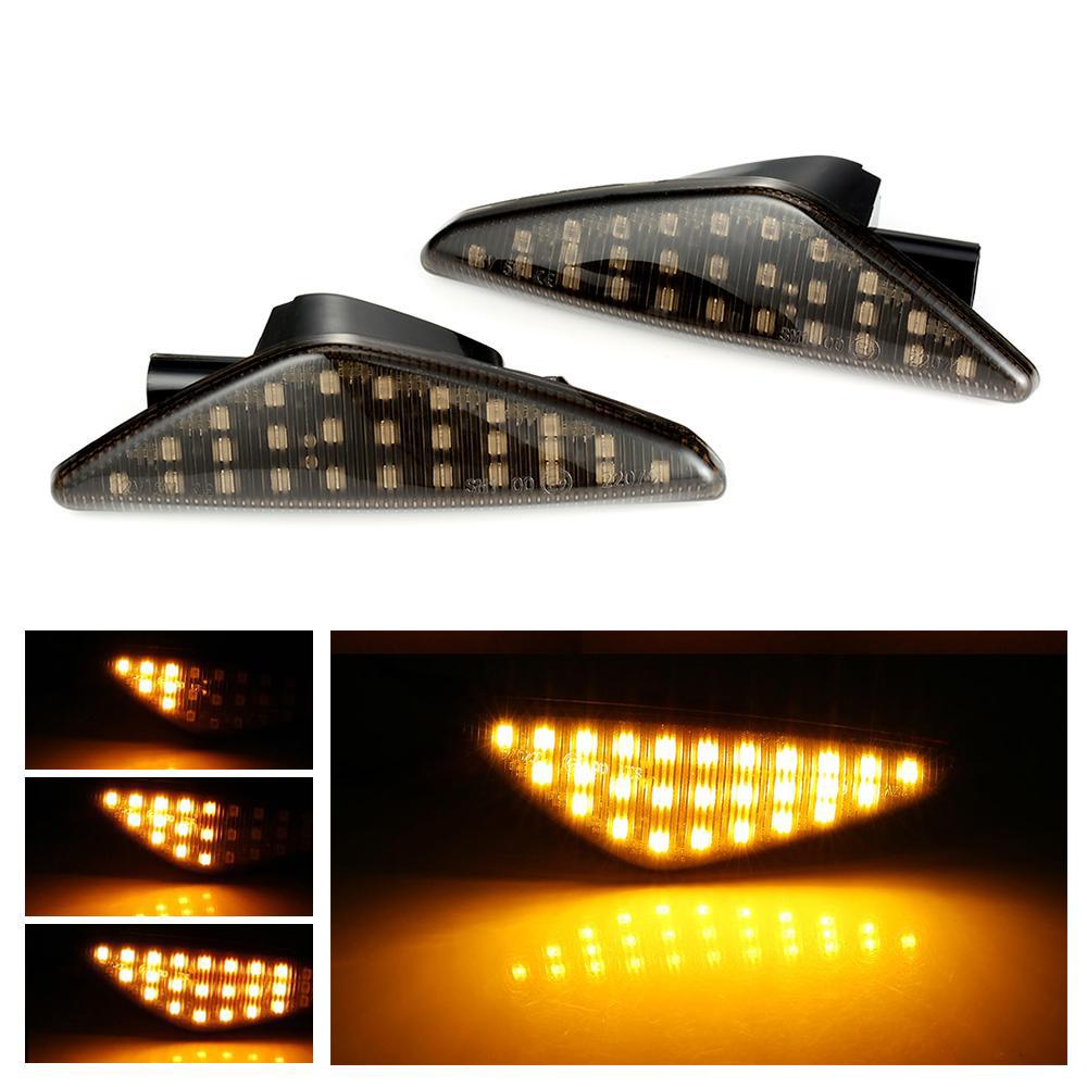 2 x Dynamic LED Side Amber Indicator Marker (Smoke) BMW E70 X5 E71 X6