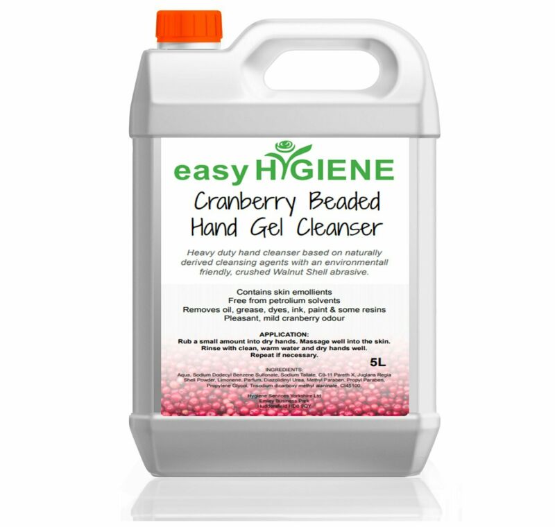 CRANBERRY Beaded Hand Cleaner grit liquid soap 1x 5 Litre abrasive