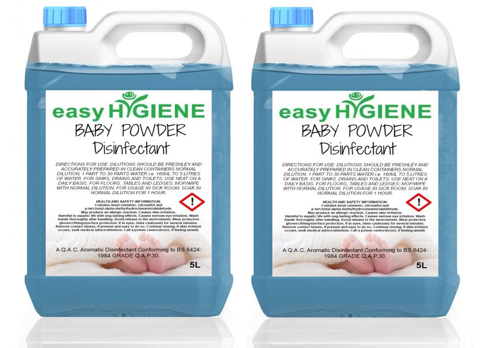 10 Litre BABY POWDER Disinfectant 2x 5L FRAGRANCE Patio Kennel Toilet