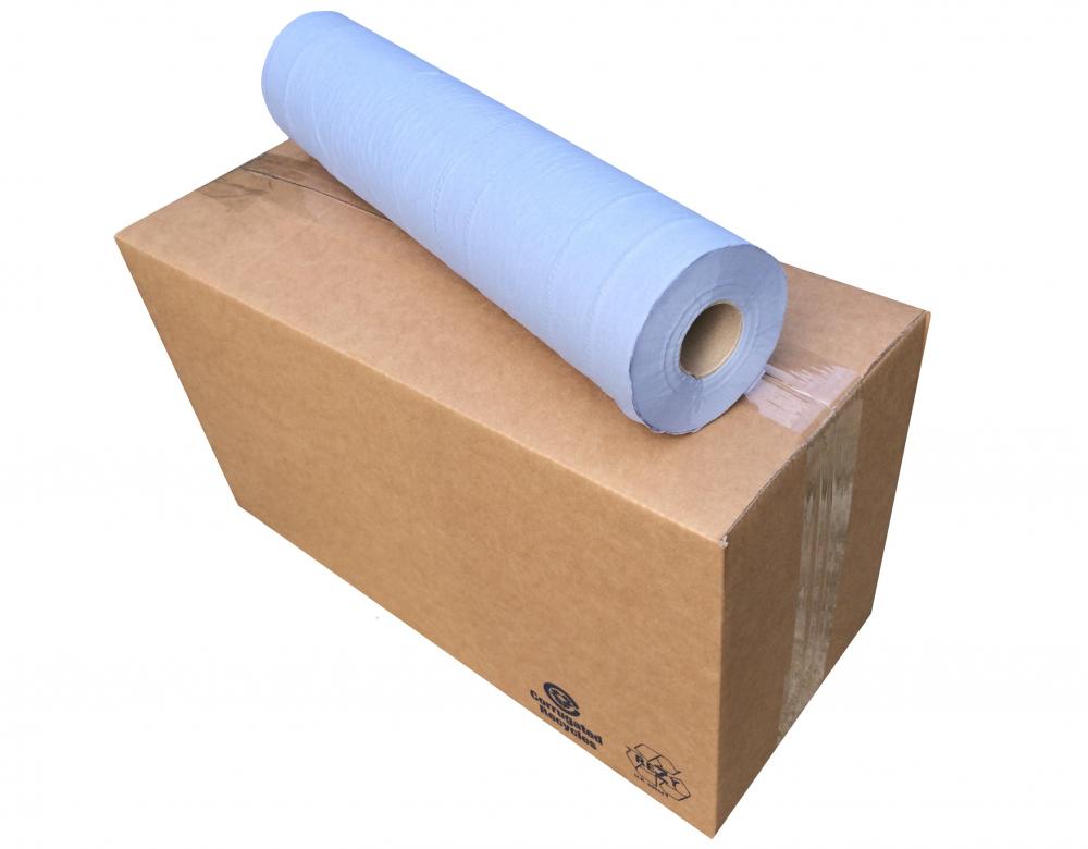BLUE 50M COUCH ROLL 20 INCH (50cm) wide x 6 Paper Rolls 50M EXTRA LONG