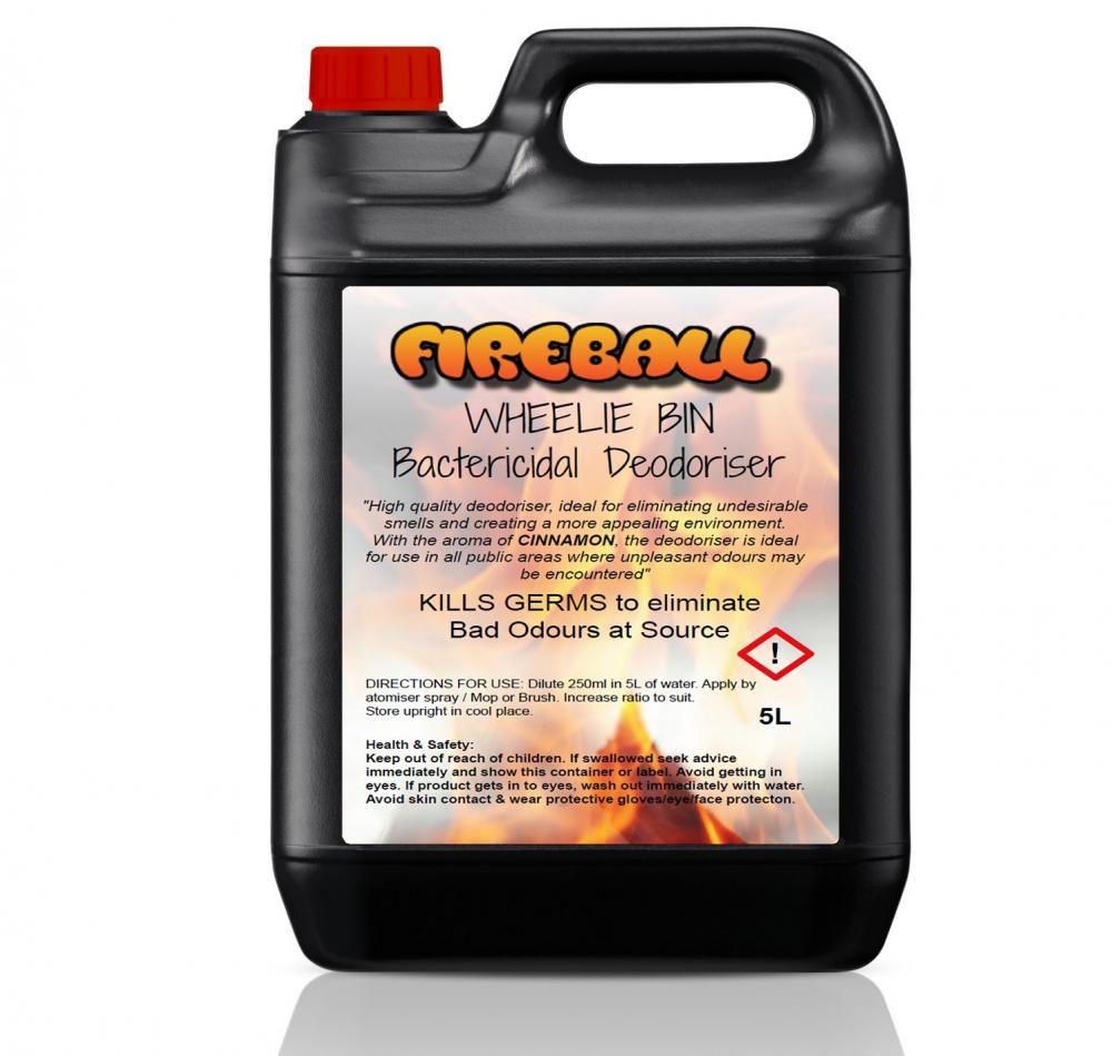 5 Litre FireBall WHEELIE BIN Bactericidal DEODORISER Bactericidal