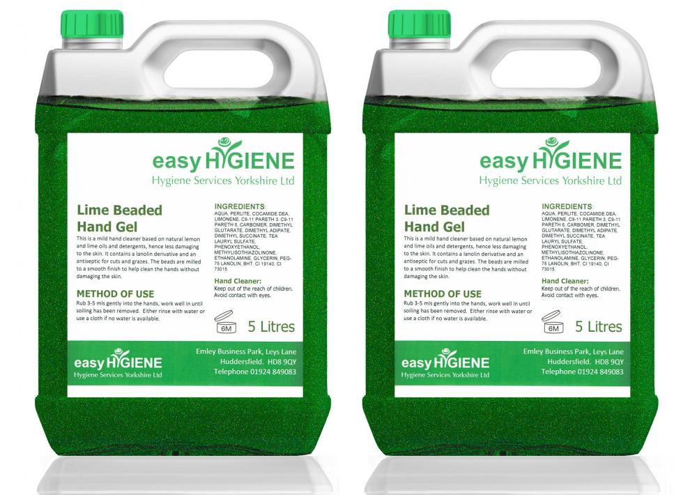 10L LIME VOL Beaded Hand Cleaner grit liquid soap 2x 5 Litre abrasive
