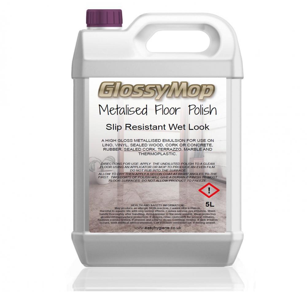 5l Metallised High Gloss Floor Polish Hard Surface Wet Look