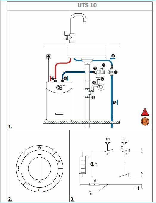 STAINLESS STEEL UNVENTED 10L TANK electric water heater UNDERSINK 10