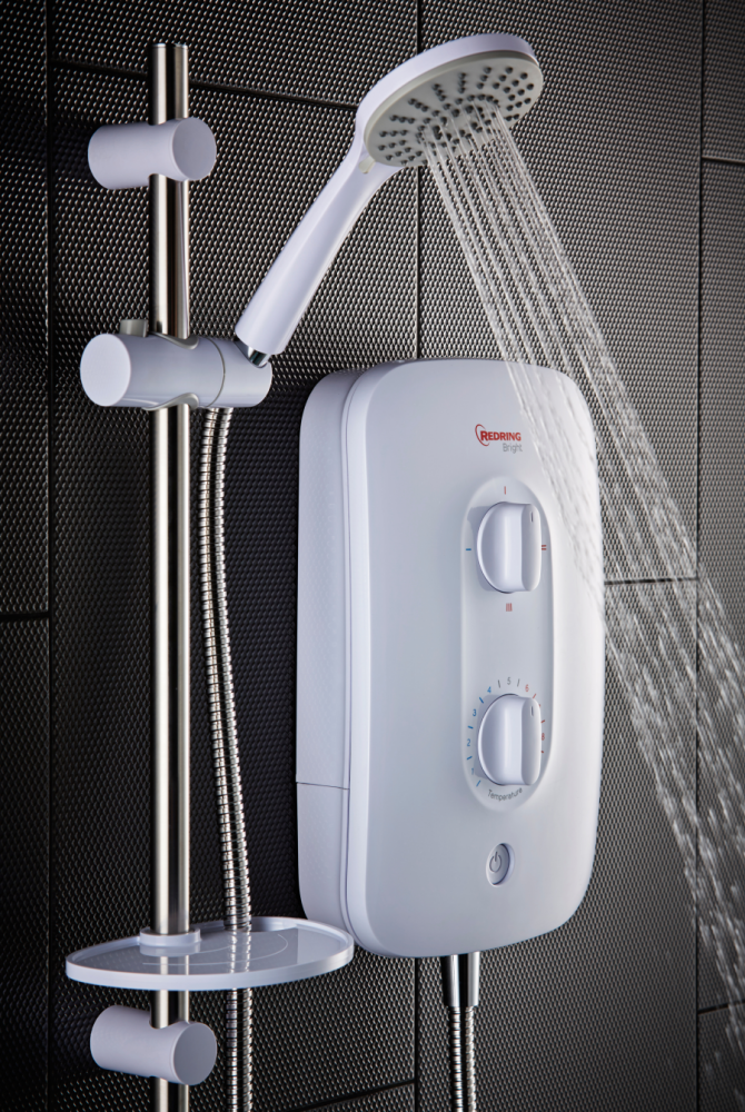 REDRING BRIGHT 8.5KW Electric Instantaneous SHOWER White Model RBS8