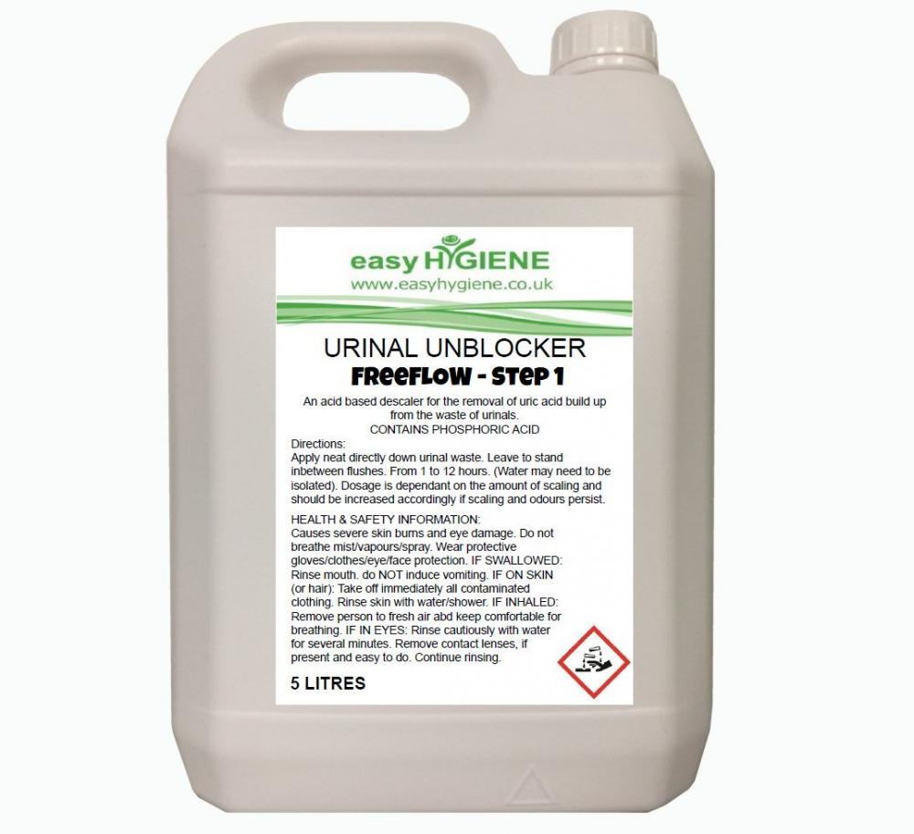 5L 1x5L URINAL FreeFLOW Descaler Cleaner for URIC ACID scale build up