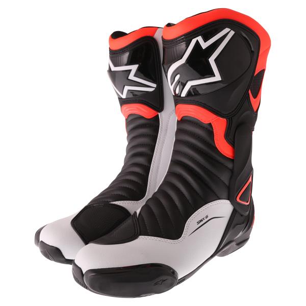 Alpinestars SMX6 v2 Black//Red Fluo//White Motorbike Street//Sports Boots