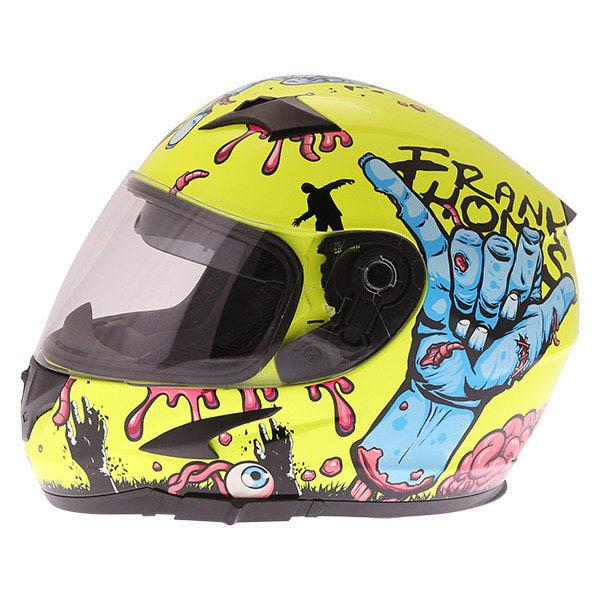Frank Thomas FT36SV Full Face Motorcycle Helmet Sun Visor Race Zombie