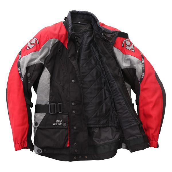 IXS Apollo Gore-Tex Textile Motorcycle Jacket Was £349.99 Black Red Gun ...