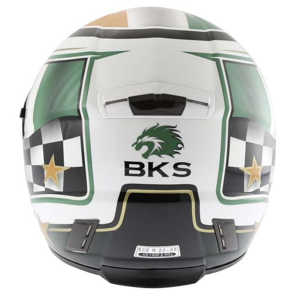 BKS Flag Full Face Motorcycle Helmet Ireland Irish Green White Orange
