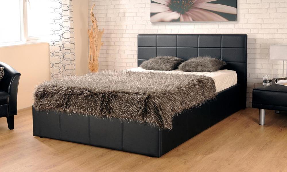 Chanel Pu Faux Leather Gas Lift Ottoman, Faux Leather Ottoman Bed Frame