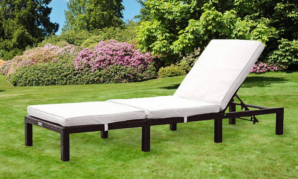 Rattan Day Bed Sun Lounger Recliner Chair Garden Furniture Patio