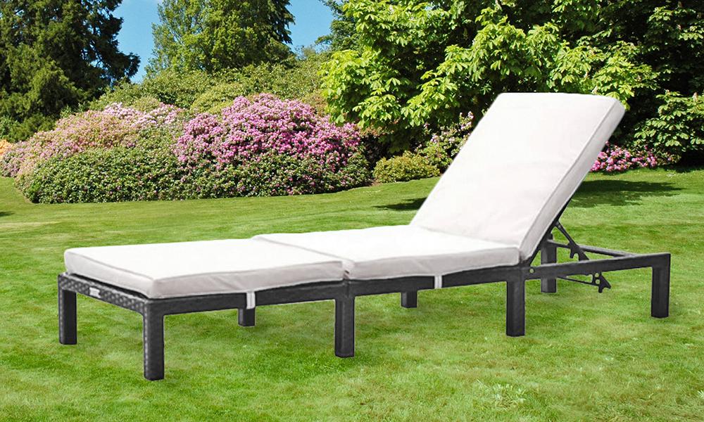 Rattan Day Bed Sun Lounger Recliner Chair Garden Furniture Patio