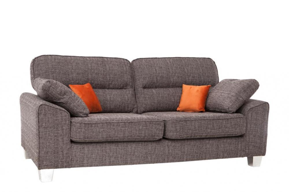 Felton Sofa Set Grey Fabric 3+2+1 Sofas Suite Luxury Deep ...