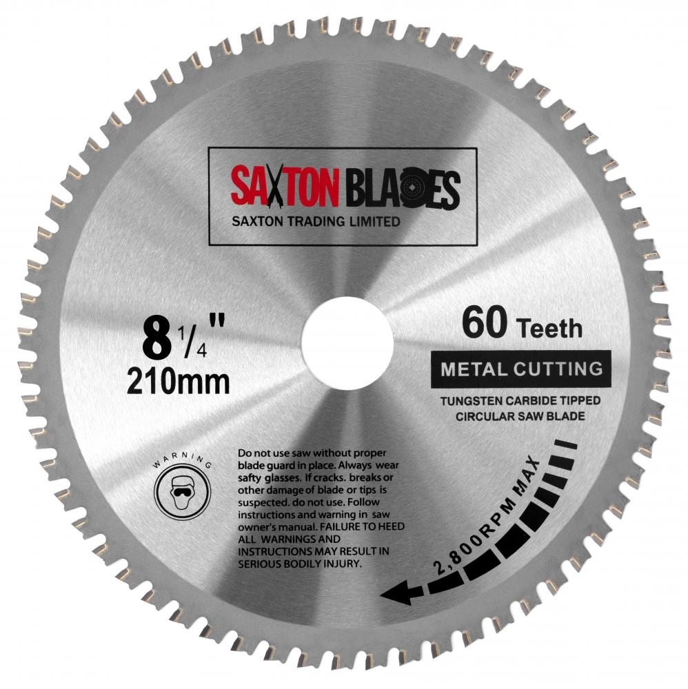 Saxton 210mm TCT Circular Steel Aluminium Copper Metal Saw Blade (fit ...