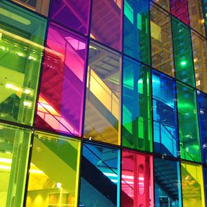 TRANSPARENT COLOURED WINDOW FILM STAINED GLASS SELF 