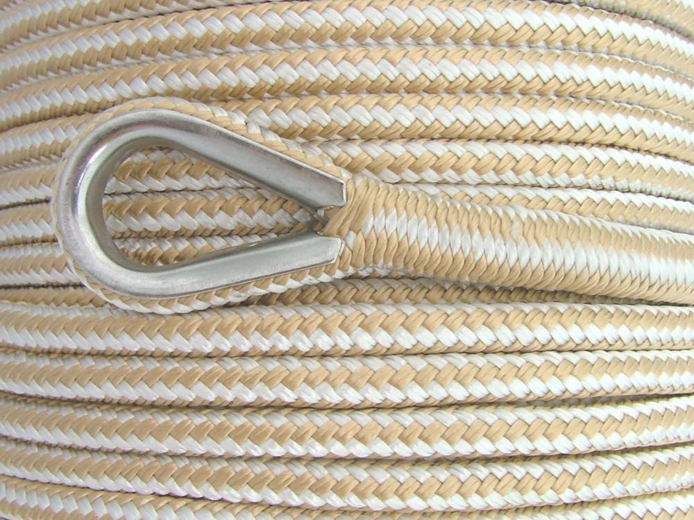 8mm x 100M Double Braid Nylon Anchor Rope, Super Strong, Great for Drum