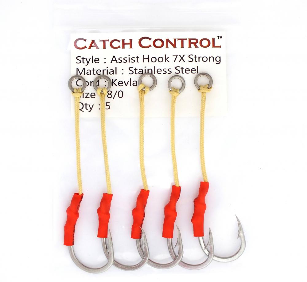CATCH CONTROL SS ASSIST FISHING HOOKS 2/0 4/0 6/0 8/0 MADE WITH KEVLAR ...